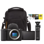 Sony Alpha ZV E10 II Content Creators Black Camera with Mirrorless Lens Bundle